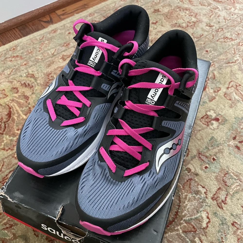 Saucony Women's Ride ISO - Size 9 - Slate/Purple